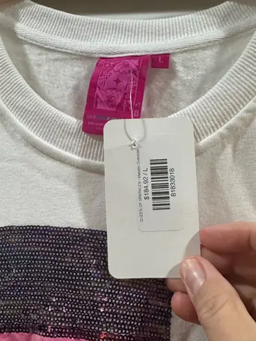 Queen of Sparkles Snowman Dress White Size L