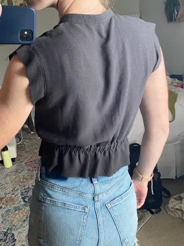 Grade & Gather Boutique Grey Crop Top