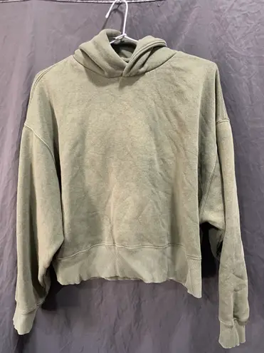 ZARA Green Cropped Hoodie