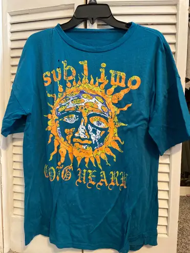 SheIn Sublime T shirt Blue Size L 8 46 Off Retail From Emily
