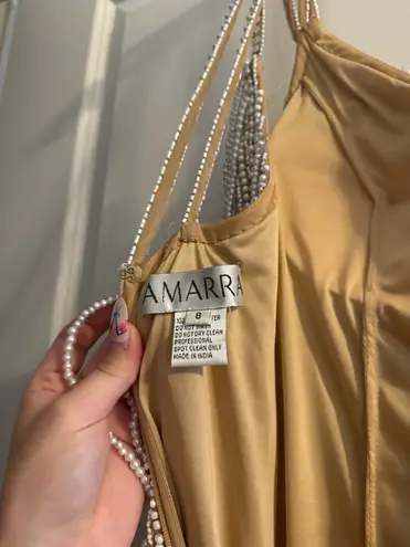 Amarra pearl dress size 8 Gold
