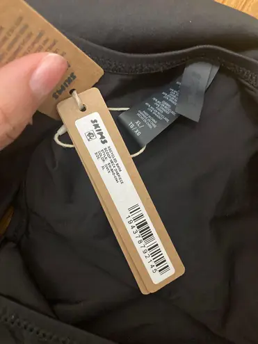 SKIMS Size XL Onyx Black Scoop Neck One Piece Swim Suit Bathingsuit Women's