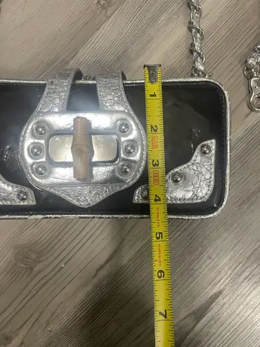 Big Buddha Crossbody, silver and black, comes  with 3 straps, has some wear see flaws in pics