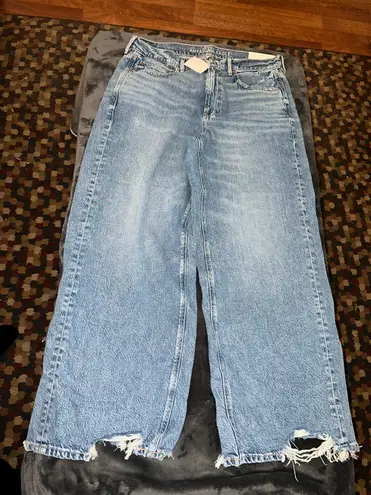 American Eagle Dreamy Drape Super Hi-Rise Baggy Wide Leg Jean