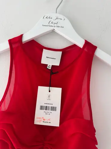 Reformation Red Knit Tank Size XS