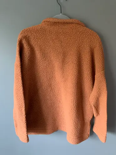 Aerie Burnt Orange Oversized Sherpa Pullover