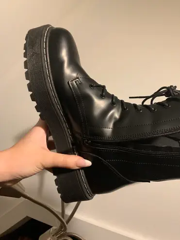 Platform Boots Black Size 10