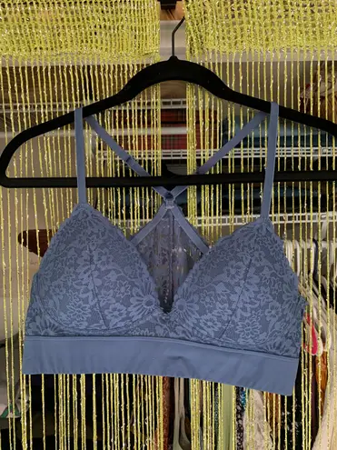 PINK - Victoria's Secret PINK Blue Lace Padded Bralette