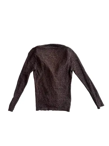 Vintage Luca D’altieri Button Up Lace Blouse Purple Size XS