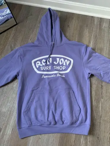 Ron Jon  Surf shop Pensacola Beach Pullover Sweatshirt Hoodie Purple White Size M