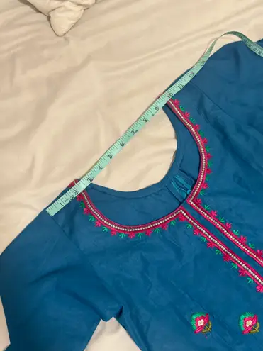 Blue Kameez with Plazzo Pajami