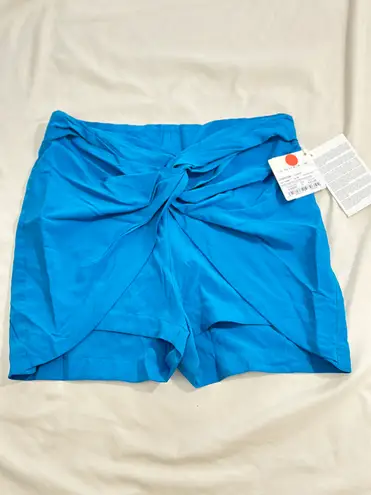 La Perla NWT  100% silk blue twisted shorts/beach cover/italy40