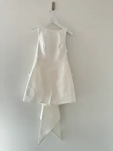 Sachin + Babi White Back Bow Mini Dress 8