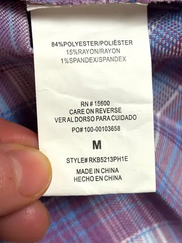 Rewind Women’s Juniors Medium (7-9) Purple Plaid Pleated Skirt Preppy Side Zip