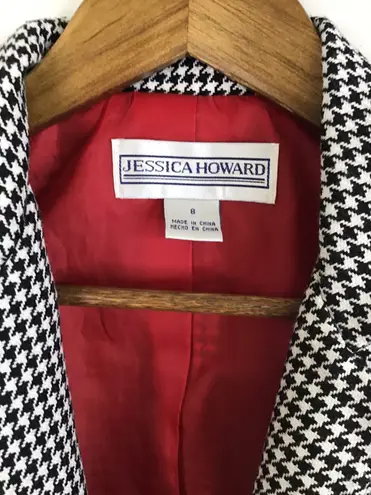 Jessica Howard Crop Houndstooth Blazer Size 8