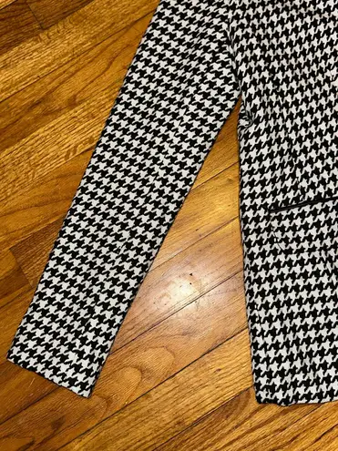 Tahari Womens Houndstooth Fitted Blazer Jacket