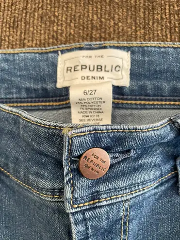 FOR THE REPUBLIC Denim Frayed Hem Jeans