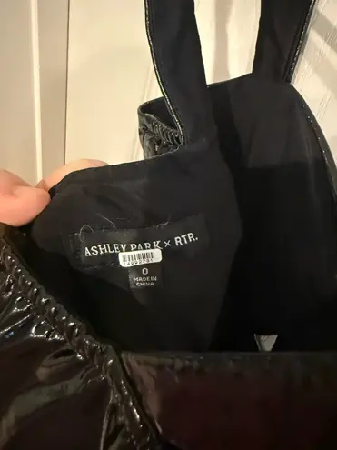 L’Amour Vegan Leather Dress ASHLEY PARK x RTR Black Size 0