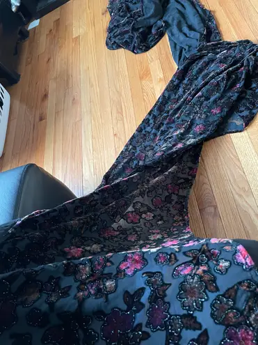 Newport News Easy Style Velvet Fabric Yard Lace Floral print sheer Embroidered shiny Sewing Supplies Shawl Shrug