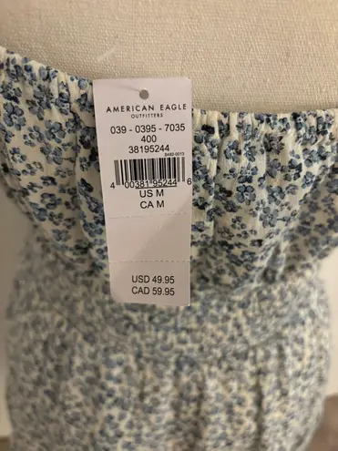 American Eagle blue floral mini dress