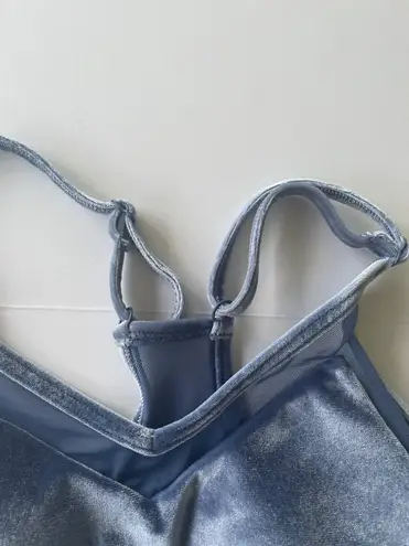 Victoria's Secret PINK Sport Ultimate Lightly Lined Velvet Sports Bra Blue Size XS