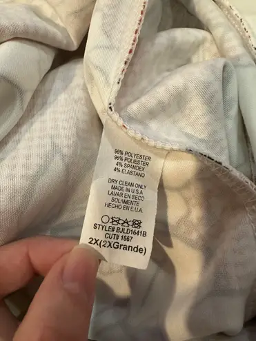 Boutique Rust V-neck Floral Skort Romper 2X