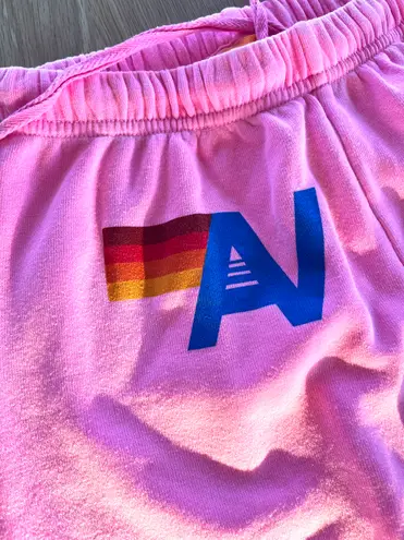 Aviator Nation Logo Sweatpants - Neon Pink