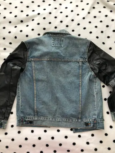 Forever 21 Leather Jean Jacket