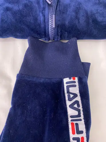 FILA Royal Blue Velvet Matching Sweat Set