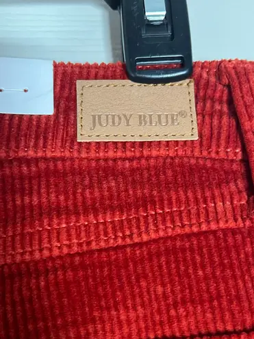 Judy Blue Women’s Burnt Orange Corduroy Slim Fit Carpenter Pants Size 31 NWT
