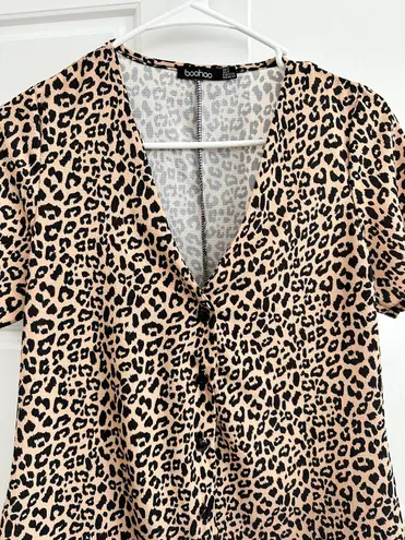 Boohoo Cheetah Print Mini Dress