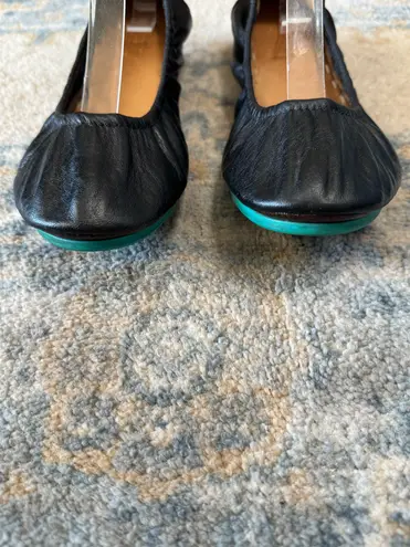 Tieks Black Leather Matte flats Size 8