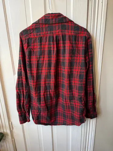 Boston Traders Vintage Luxury Red and Black Plaid Flannel Size S