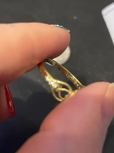 Handmade 14k heart shaped 15 yr Diamond Imperial 1/10Ct TDW Quinceañera XV H-I ,12 gold Yellow