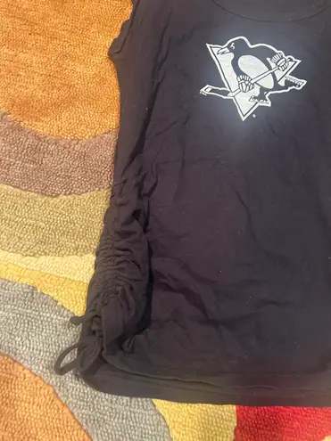 G3 For Her by Alyssa Milano Pittsburgh Penguins NHL Hockey Handmade Top Studs Small Black