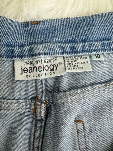 Newport News Vintage Jeanology High Rise Cropped Capri Frayed Hem Denim Jeans 10