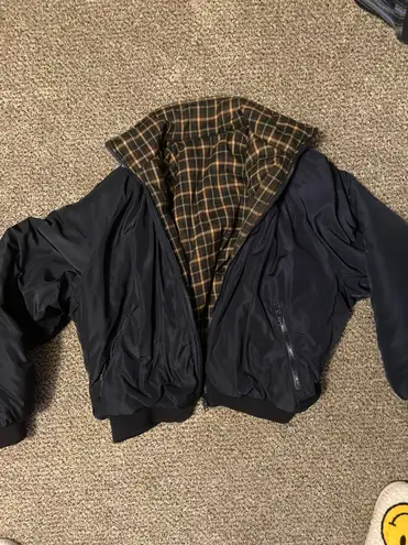 Brandy Melville Reversible Faith Puffer Plaid Jacket Multiple 100 33 Off Retail From mckena