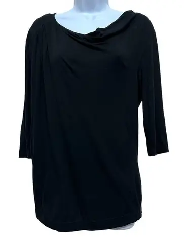 Dries Van Noten Dries Van Noten Modal Black Scoop Neck minimalist capsule luxury top XS
