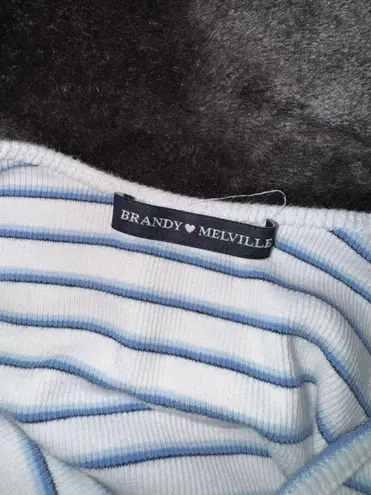 Brandy Melville Spring Bodycon Sundress Blue & White Striped Summer Dress Small