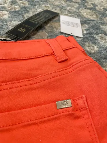 Diane Gilman Vintage DG2 by Virtual Stretch Cropped Denim Jeans Coral 14P NWT