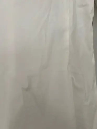 Lafayette 148 white long sleeve sheer beaded shoulder button down blouse 6 - Image 8