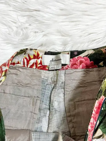 Elevenses Anthropologie Floral Garden Cotton Shorts