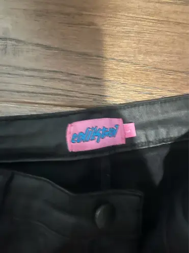 Edikted  Black Leather Pants Flare - Image 4