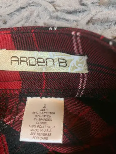 Arden B Vintage Y2K plaid pleated pencil skirt sz 2