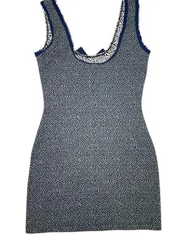 NWOT Vena Cava Knit Dress Women XS Body Con High Fashion Navy Blue, Black & Grey Blue