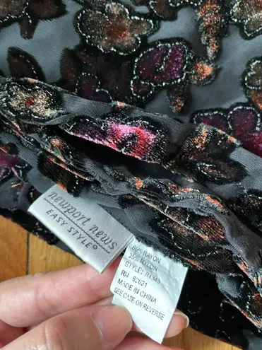 Newport News Easy Style Velvet Fabric Yard Lace Floral print sheer Embroidered shiny Sewing Supplies Shawl Shrug