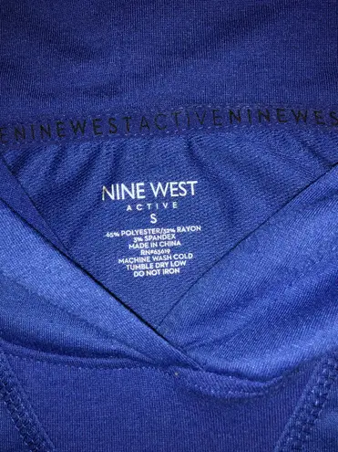 Nine West NWT  Active Hooded Pullover In Indigo Small