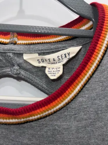 American Eagle Soft & Sexy Women’s Sleeveless Gray Swing Dress Size Small