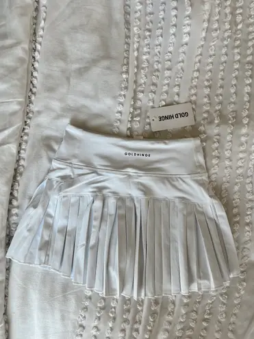 Gold Hinge White Skirt