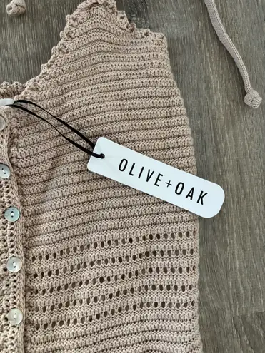 Olive & Oak NWT Beige Crochet Dress (S)